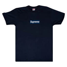 Supreme: Тёмная футболка  Box Logo