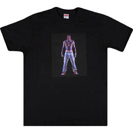 Supreme: Чёрная футболка  Tupac Hologram