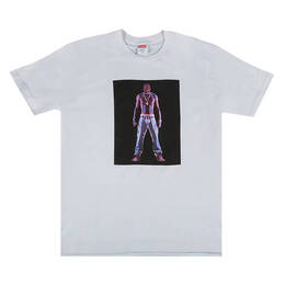 Supreme: Белая футболка  Tupac Hologram