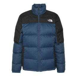 The North Face: Синий пуховик 