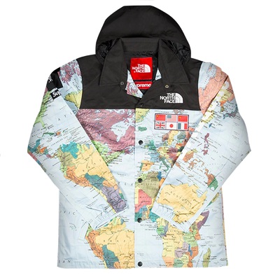 North face x supreme map jacket on sale