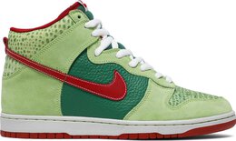 Nike: Зелёные кроссовки  Dunk High Pro SB