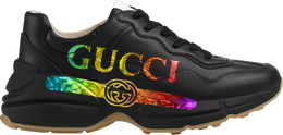 Gucci: Чёрные кроссовки  Rhyton