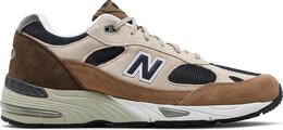 New Balance: Коричневые кроссовки  991