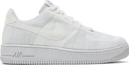 Nike: Белые кроссовки  Air Force 1 Crater Flyknit