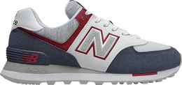 New Balance: Синие кроссовки  574