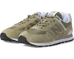 New Balance: Зелёные кроссовки 