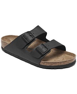 Birkenstock: Чёрные сандалии  Arizona Birko Flor