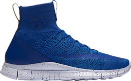 Nike: Синие кроссовки Free Flyknit Mercurial