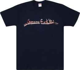 Supreme: Синяя футболка  Fuck