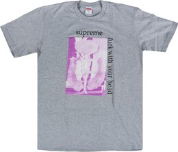 Supreme: Серая футболка  Fuck