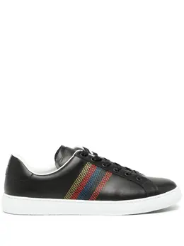 Paul Smith: Чёрные кроссовки Artist Stripe