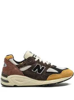 New Balance: Коричневые кроссовки 