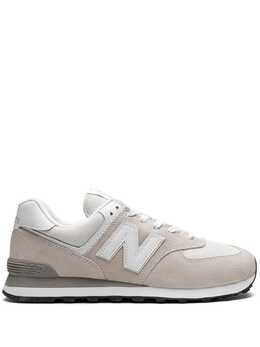 New Balance: Белые кроссовки  574