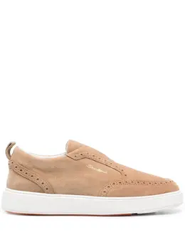 Santoni: Бежевые кроссовки 