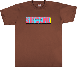 Supreme: Коричневая футболка 