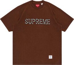 Supreme: Коричневая футболка 