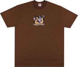 Supreme: Коричневая футболка 