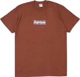 Supreme: Коричневая футболка  Box Logo