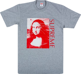 Supreme: Серая футболка  Mona Lisa