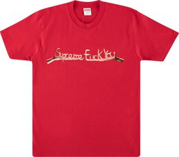 Supreme: Красная футболка  Fuck