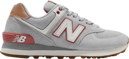 New Balance: Серые кроссовки  574