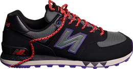 New Balance: Зелёные кроссовки  574