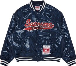 Supreme: Куртка  Mitchell Ness с блёстками