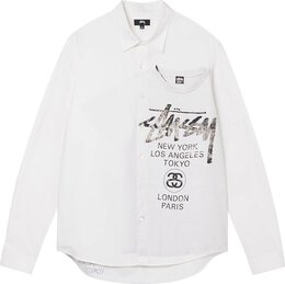 Stussy: Белая рубашка 