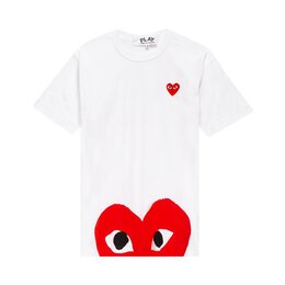 Comme Des Garçons Play: Белая футболка  Heart