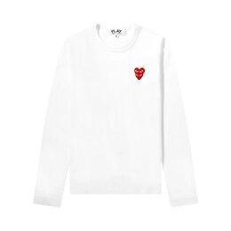 Comme Des Garçons Play: Белая футболка  Double Heart