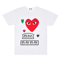 Comme Des Garçons Play: Белая футболка 