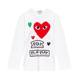 Comme Des Garçons Play: Белый свитшот 