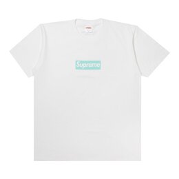 Supreme: Белая футболка  Box Logo