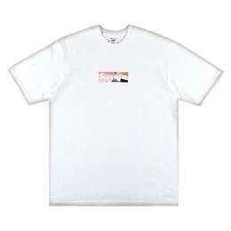 Supreme: Белая футболка  Box Logo