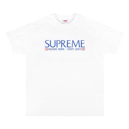 Supreme: Белая футболка  Nuova York