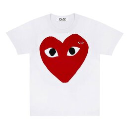 Comme Des Garçons Play: Белая футболка  Heart