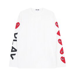 Comme Des Garçons Play: Белая футболка 