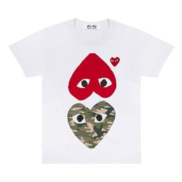 Comme Des Garçons Play: Белая футболка 