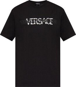 Versace: Чёрная футболка 