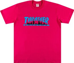 Supreme: Розовая футболка  Thrasher