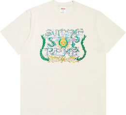 Supreme: Бежевая футболка  Crest