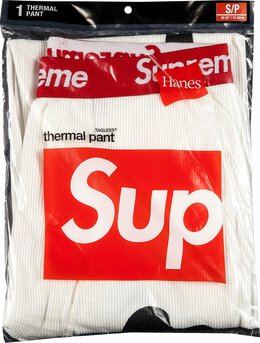 Supreme: Бежевые брюки  Hanes