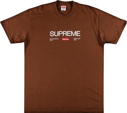 Supreme: Коричневая футболка  Est 1994