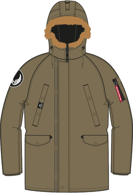 Alpha Industries: Куртка цвета хаки 