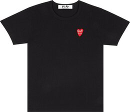 Comme Des Garçons Play: Чёрная футболка  Double Heart