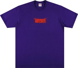 Supreme: Фиолетовая футболка  Box Logo