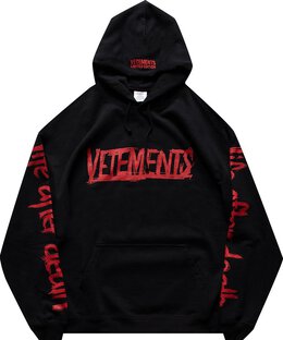 Vetements: Чёрная толстовка  World Tour