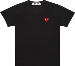 Comme Des Garçons Play: Чёрная футболка  Heart