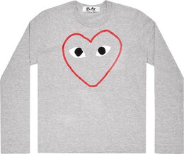 Comme Des Garçons Play: Серый свитшот  Heart